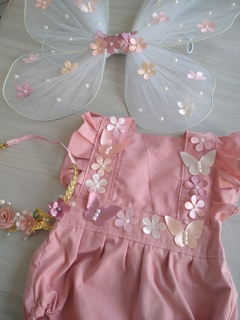kit romper flores - rosa antigo - comprar online