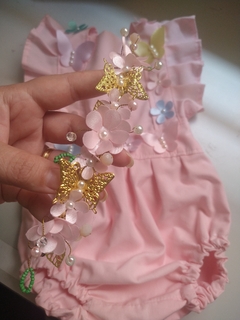 faixa flores rosa bebê - comprar online