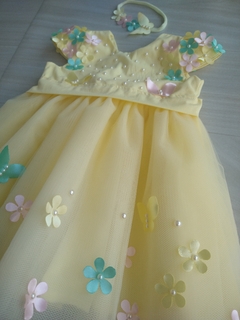Vestido Jardim - amarelo - Flora Vestindo Sonhos