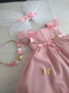 Kit Jardim Encantado rosé - Vestido e acessórios - comprar online