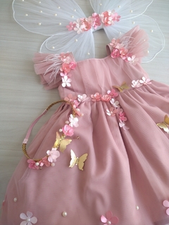 Kit Jardim Encantado rosé - Vestido e acessórios na internet
