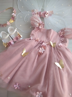 Kit Jardim Encantado Rosé - Vestido e Acessórios