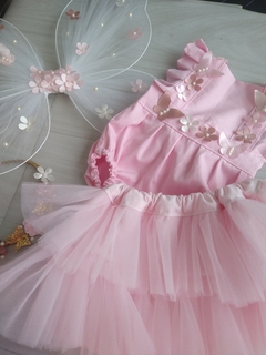 kit romper flores + saia rosa bebê - comprar online