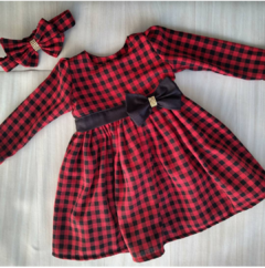 Vestido inverno xadrez