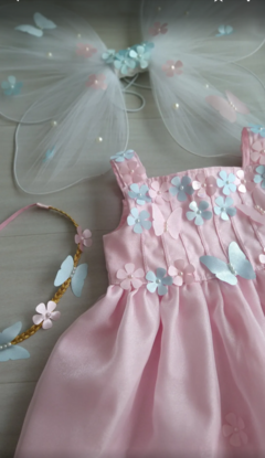 Vestido jardim rosa