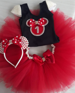 Conjunto fantasia minnie vermelho