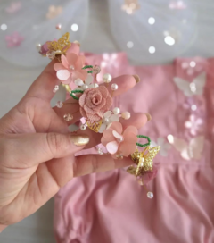 Kit Jardim das Borboletas - romper, saia e asa + faixa flores - comprar online