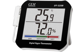 Termohigrómetro fijo sensor humedad remoto | CEM | DT-325BS - comprar online
