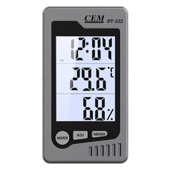 Termohigrómetro ambiente | DT-322 | CEM - tienda online