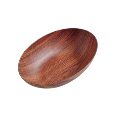 ENSALADERA BOWL OVAL DE PP SIMIL MADERA NOGAL