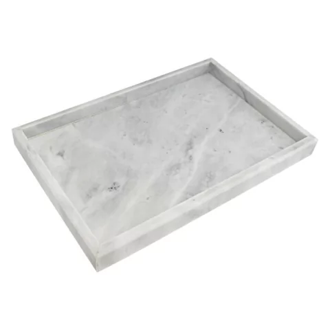 BANDEJA DE MARMOL BLANCO RECTANGULAR - comprar online