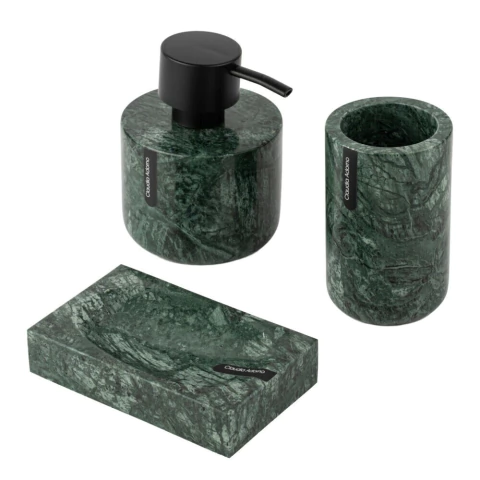 SET X 3 ACCESORIOS MARMOL VERDE LINEA INDIA - comprar online