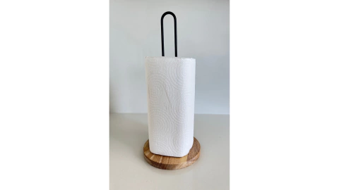 Porta Rollo de cocina Metalico y Madera - comprar online