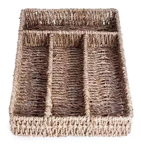 Cubiertero Seagrass 4 divisiones