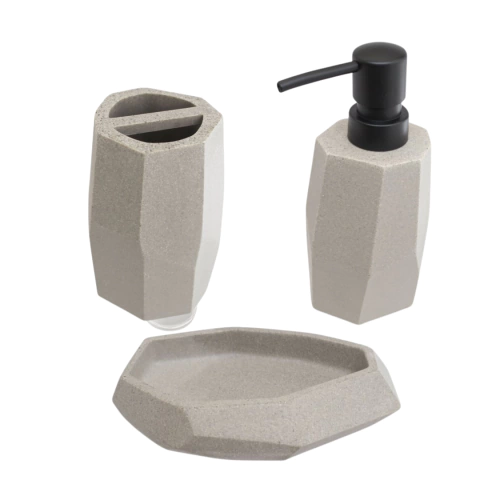 Set 3 Accesorios De Baño Poliresina ILHABELA - comprar online