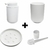 Accesorios De Baño Juego Set Kit X 4 Piezas Acrilico BLANCO