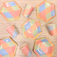 KIT DECORA TU MESA GEOMÉTRICO PASTEL