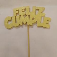 Topper Cake Feliz Cumpleaños Goma Eva con Gibre