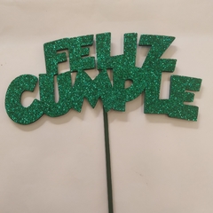 Topper Cake Feliz Cumpleaños Goma Eva con Gibre en internet