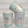 Vasos unicornio iridiscente (por 6 unidades)