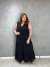 Vestido Longo Decote V Amarração Feminino Plus Size - loja online