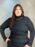 Blusa Feminina Gola Alta Manga Longa Plus Size