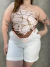 Short Feminino Alfaiataria com Cinto Plus Size