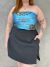 Short Saia Feminino Alfaiataria Botão Encapado Lateral Plus Size
