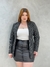 Blazer Feminino Quadriculada com Botões Dourados Plus Size