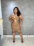 Vestido Feminino Tubinho com Detalhe Dourado Plus Size - Styllus Anas Modas