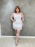 Vestido Feminino Curto Tule Alça Fina Plus Size