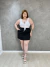 Short Saia Feminino Bolso Lateral Plus Size - Styllus Anas Modas