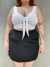 Short Saia Feminino Bolso Lateral Plus Size - loja online