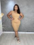 Vestido Feminino Canelado Detalhe Atrás Plus Size - comprar online