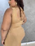 Vestido Feminino Canelado Detalhe Atrás Plus Size - loja online