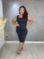 Vestido Feminino Canelado Detalhe Atrás Plus Size na internet