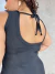 Vestido Feminino Canelado Detalhe Atrás Plus Size - loja online