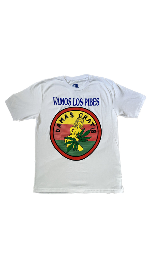 REMERA BLANCA VAMOS LOS PIBES