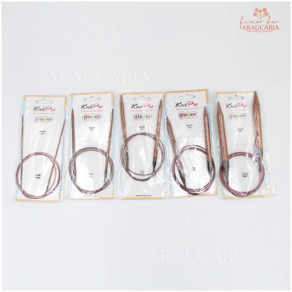 Agulhas Circulares para Tricô Cabo Fixo 100cm Ginger (2mm)