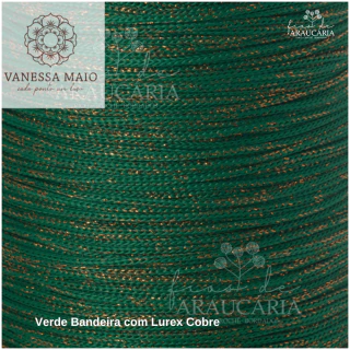 Náutico 3mm c/Lurex (Verde Bandeira c/Lurex Cobre)