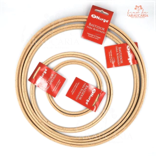 Bastidor Redondo de Madeira sem Tarraxa Nurge (10cm)