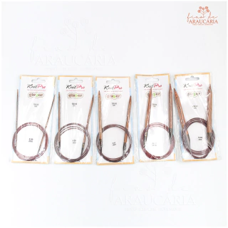 Agulhas Circulares para Tricô Cabo Fixo 120cm Ginger (2mm)