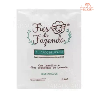 Sabão Líquido Cuidado Delicado Lavanda + Lanolina Fios da Fazenda (Sachê c/8ml)