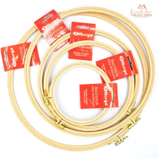 Bastidor Redondo de Madeira com Tarraxa Nurge (10cm)