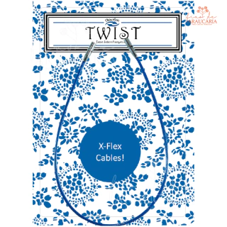 Cabo para Agulha Circular Intercambiável Twist Blue X-Flex Chiaogoo (13cm)