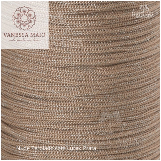 Náutico 3mm c/Lurex (Nude Perolado c/Lurex Prata)
