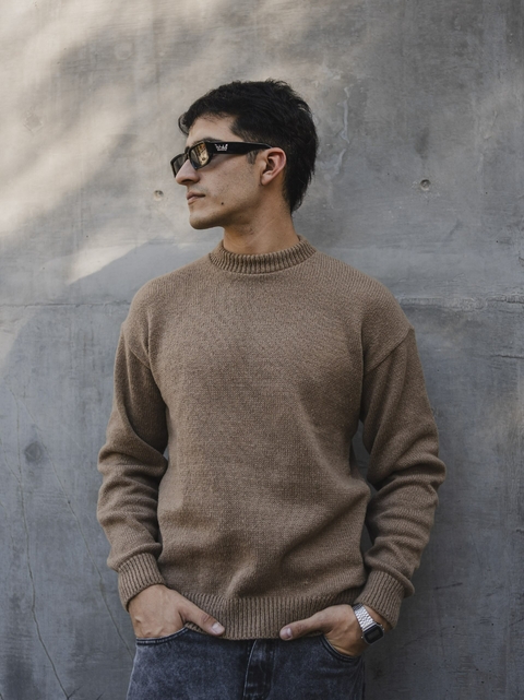SWEATER CUELLO REDONDO TOSTADO (05858)