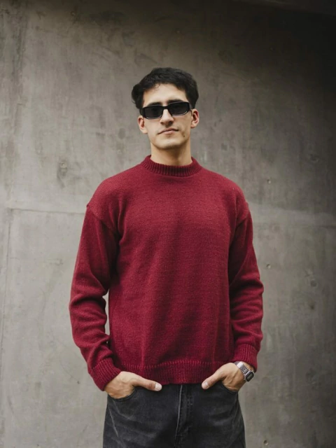 SWEATER CUELLO REDONDO MORADO (05859)