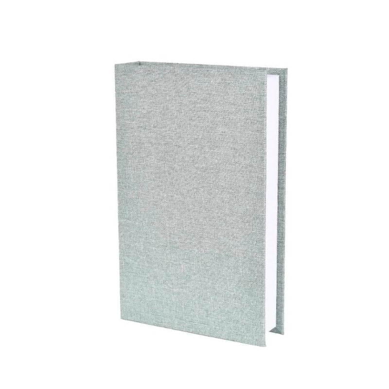 Livro Decorativo em Papel e Linho Verde - P