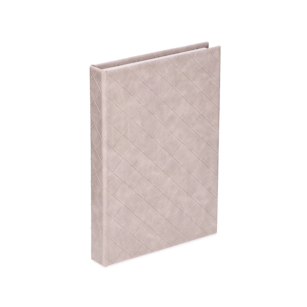 Livro Caixa em MDF e Couro Sintético Texturizado Fendi - G